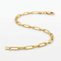 14k Yellow Gold Alternating Paperclip Bracelet (2.8mm) by Avera Group