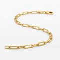 14k Yellow Gold Alternating Paperclip Bracelet (2.8mm) by Avera Group