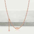 14k Rose Gold Adjustable Paperclip Chain 1.5mm by Avera Group