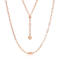 14k Rose Gold Adjustable Paperclip Chain 1.5mm by Avera Group