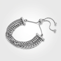 Adjustable Multi Chain Bracelet in Sterling Silver by Avera Group