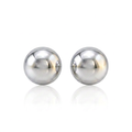 14k White Gold Spherical Stud Earrings (3.0 mm) by Avera Group