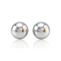 14k White Gold Spherical Stud Earrings (3.0 mm) by Avera Group