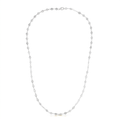 14k White Gold Necklace with Polished Circles by Avera Group