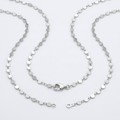 14k White Gold Necklace with Polished Circles by Avera Group