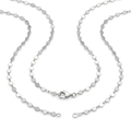 14k White Gold Necklace with Polished Circles by Avera Group