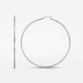 Ridge Textured Hoop Earrings in Sterling Silver by Avera Group