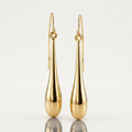 14k Yellow Gold Long Polished Teardrop Dangling Earrings by Avera Group