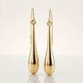 14k Yellow Gold Long Polished Teardrop Dangling Earrings by Avera Group