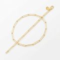14k Yellow Gold Wire Paperclip Bracelet (2.7mm) by Avera Group