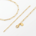 14k Yellow Gold Wire Paperclip Bracelet (2.7mm) by Avera Group