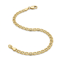 3.2mm 10k Yellow Gold Mariner Link Anklet by Avera Group