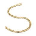 3.2mm 10k Yellow Gold Mariner Link Anklet by Avera Group