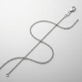 14k White Gold Round Cable Link Chain 1.3mm by Avera Group