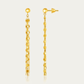 14k Yellow Gold Polished Drop Earrings by Avera Group