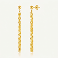 14k Yellow Gold Polished Drop Earrings by Avera Group