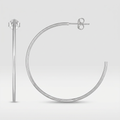 14k White Gold Polished Hoop Earrings by Avera Group
