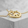 14k Yellow Gold with Peace Symbol Pendant by Avera Group