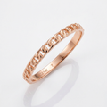 14k Rose Gold Ring with Bead Texture by Avera Group