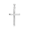 Sterling Silver Polished Cross Pendant by Avera Group