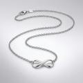 Sterling Silver Infinity Symbol Necklace by Avera Group