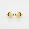 14k Yellow Gold Polished Round Post Earrings by Avera Group