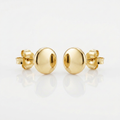 14k Yellow Gold Polished Round Post Earrings by Avera Group