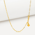 14k Yellow Gold Adjustable Paperclip Chain 1.5mm by Avera Group