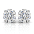 Sterling Silver 8.0mm Round CZ Stud Earrings by Avera Group