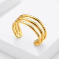 14k Yellow Gold Three Bar Toe Ring by Avera Group