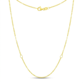 Double Extendable Diamond Cut Cable Chain in 14k Yellow Gold (1.4mm) by Avera Group