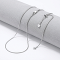 Sterling Silver 0.8mm Adjustable Snake Chain by Avera Group