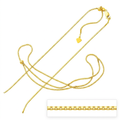 Sterling Silver Yellow Finish 1.4mm Adjustable Box Chain by Avera Group