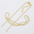 Sterling Silver Yellow Finish 1.4mm Adjustable Box Chain by Avera Group