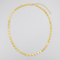 14k Yellow Gold Mirrored Heart Chain Necklace by Avera Group