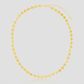 14k Yellow Gold Mirrored Heart Chain Necklace by Avera Group
