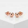 14k Rose Gold Ball Style Stud Earrings (4.0 mm) by Avera Group