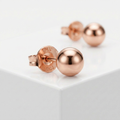14k Rose Gold Ball Style Stud Earrings (4.0 mm) by Avera Group
