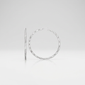 Sterling Silver Large Hoop Earring with Hammered Texture by Avera Group