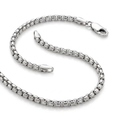 4.4mm Sterling Silver Rhodium Plated Round Box Chain by Avera Group
