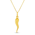 14k Yellow Gold Pendant with Polished Abstract Swirl by Avera Group