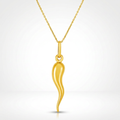 14k Yellow Gold Pendant with Polished Abstract Swirl by Avera Group