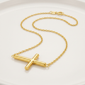 14k Yellow Gold Necklace with a Polished Cross Design by Avera Group