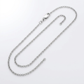 14k White Gold Diamond Cut Rolo Chain 1.1mm by Avera Group