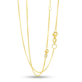 14k Yellow Gold Adjustable Box Chain 0.8mm by Avera Group