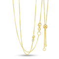14k Yellow Gold Adjustable Box Chain 0.8mm by Avera Group