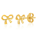 14k Yellow Gold Bow Style Post Earrings by Avera Group