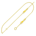 Extendable Cable Chain in 14k Yellow Gold (1.0mm) by Avera Group