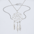 Sterling Silver 17 inch Necklace with Dream Catcher Pendant by Avera Group