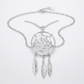 Sterling Silver 17 inch Necklace with Dream Catcher Pendant by Avera Group